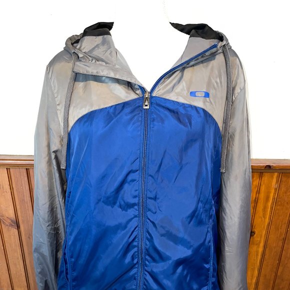 Men's Oakley Sherpa Lined Jacket Hooded Insulated Full Zip Colorblock Size‎ S - Picture 1 of 7